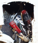 Burned aluminum wiring, Inspected by Showalter Property Consultants in Maryland