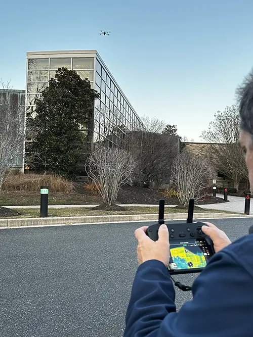 Thermal UAS drone roof inspection